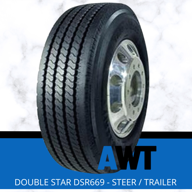 DOUBLE STAR 255/70R22.5 140/137L 16PR DSR669 - STEER/TRAILER (2503)