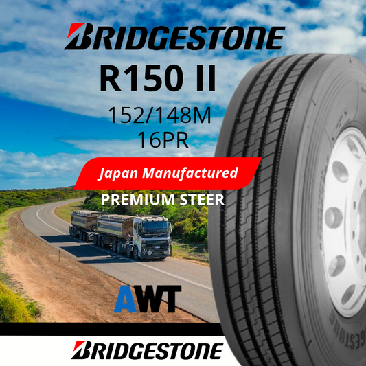 BRIDGESTONE 295/80R22.5 152/149M 16PR R150 II (JAPAN) - STEER (2611)