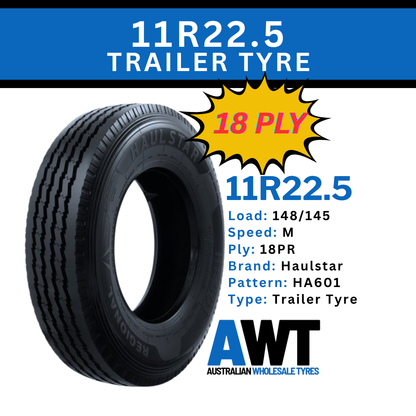HAULSTAR 11R22.5 148/145M 18PLY HA601 - TRAILER (2610)
