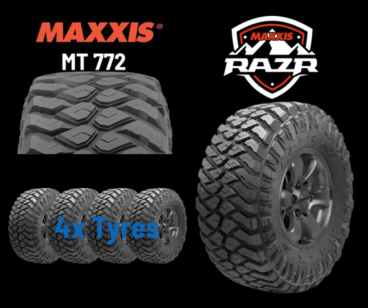 315/75R16 127/124Q RBL MAXXIS RAZR MT772 - MUD TYRE (4x Tyres Package)