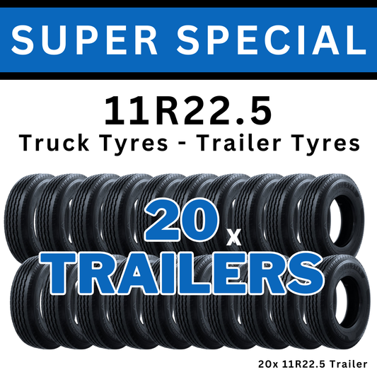 11R22.5 - TRUCK TRAILER TYRES (20x Tyre Buy SUPER SPECIAL)