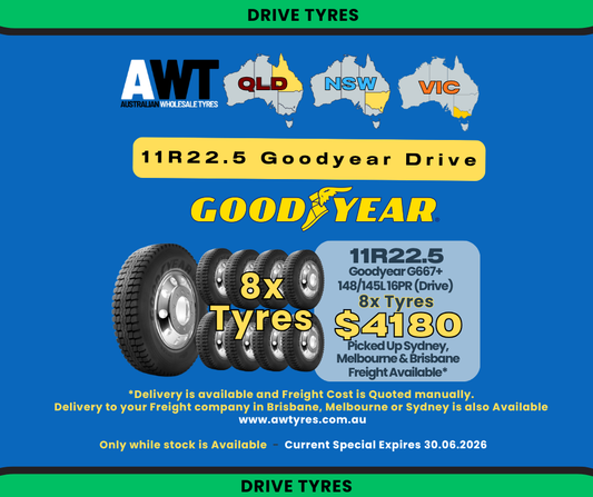 GOODYEAR 11R22.5 148/145L 16PR G667+ Drive  (8x Tyres Promo) Special