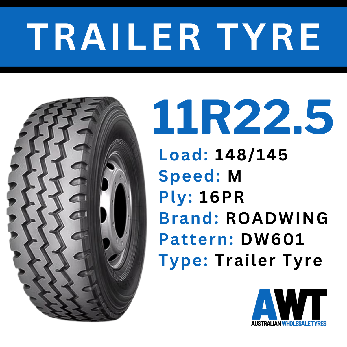 11R22.5 - TRUCK TRAILER TYRES (20x Tyre Buy SUPER SPECIAL)
