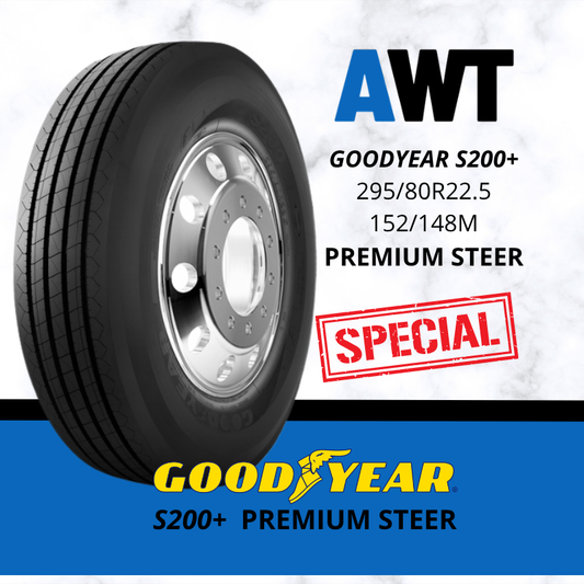 GOODYEAR 295/80R22.5 152/148M S200+ - STEER (2610) - Special